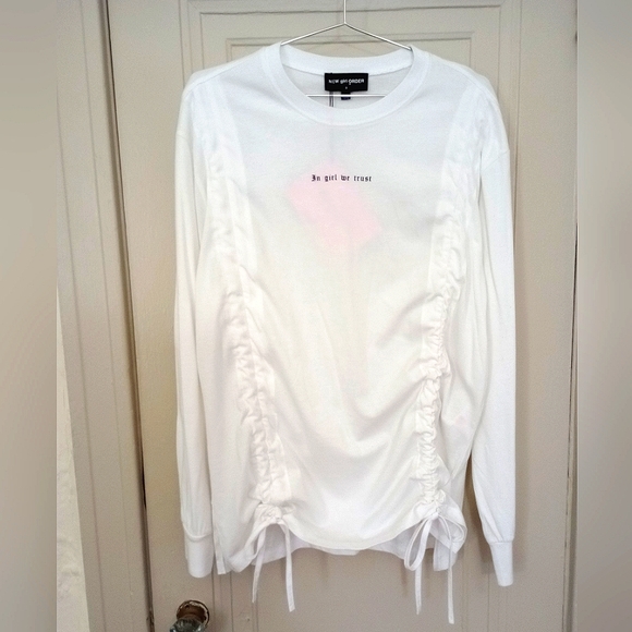 Dolls Kill In Girl We Trust Ruched TShirt - Picture 4 of 4